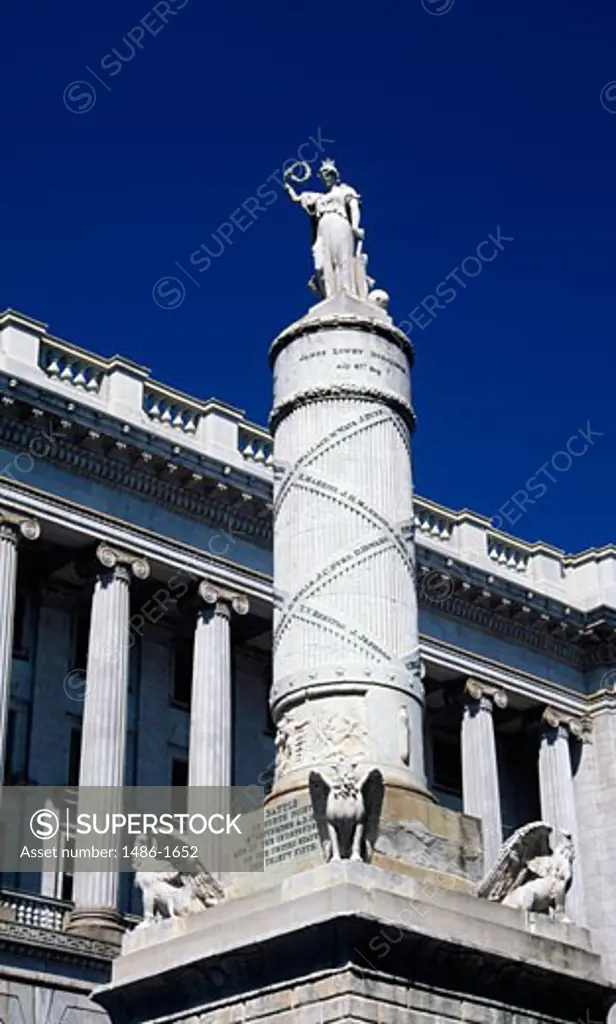 Low angle view of a war memorial, Battle Monument, Baltimore, Maryland, USA