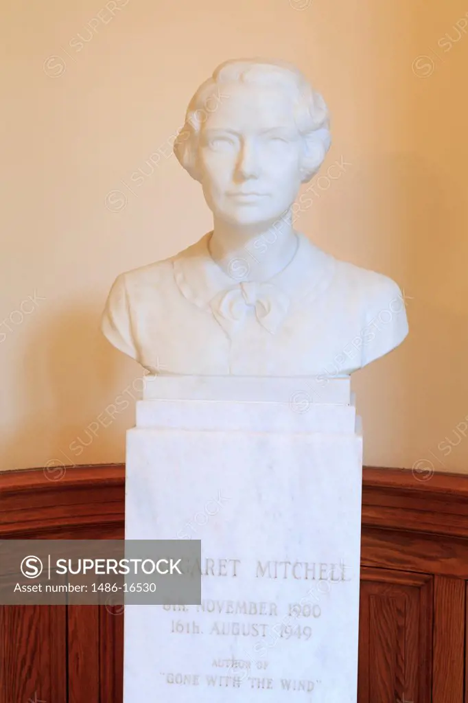USA, Georgia, Atlanta, Margaret Mitchell bust in Georgia State Capitol