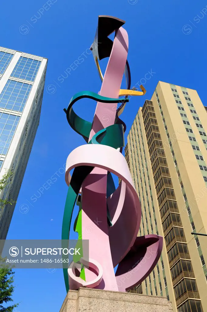 USA, Georgia, Atlanta, Grand Mercy sculpture by Jerry Peart, Peachtree Street