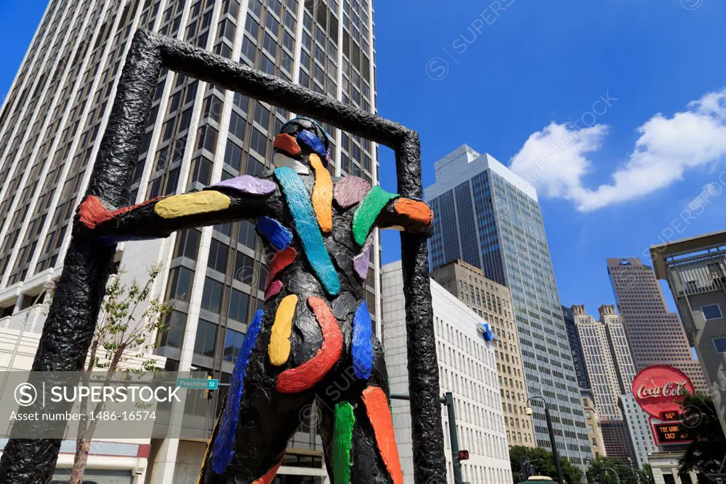 USA, Georgia, Atlanta, Threshold sculpture by Robert Llimos on Peachtree Street