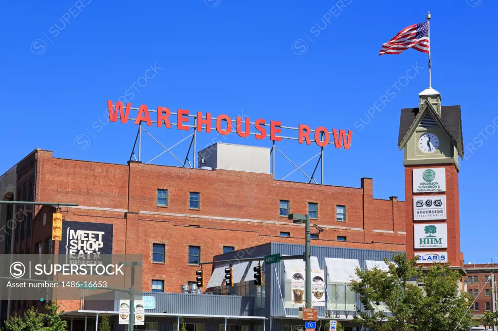 USA, Tennessee, Chattanooga, View of Warehouse Row