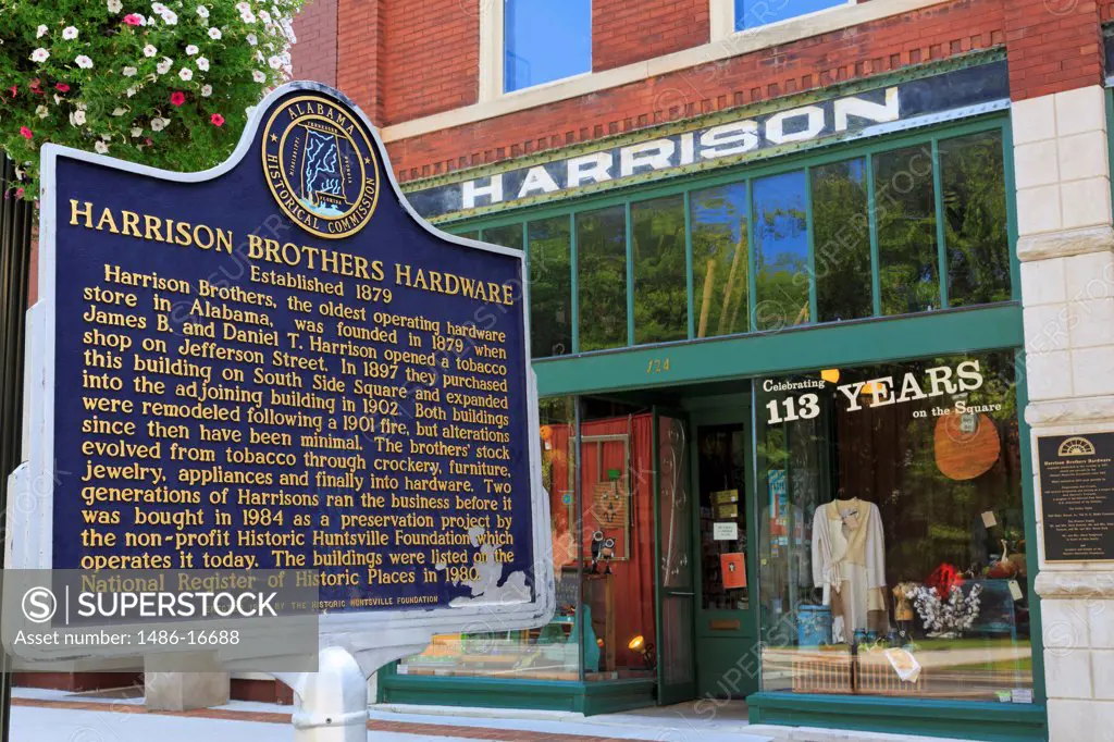 USA, Alabama, Huntsville, View of Harrison Brothers Hardware Store