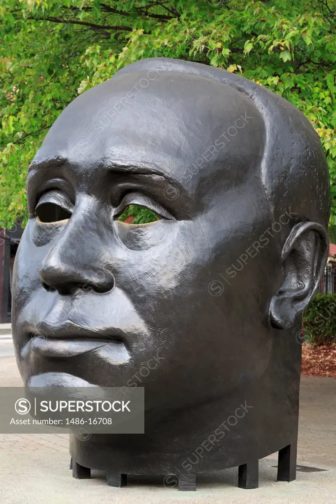 USA, Georgia, Atlanta, National Historic Site, Auburn Avenue, Sculpture Through His Eyes by Ralph Helmick