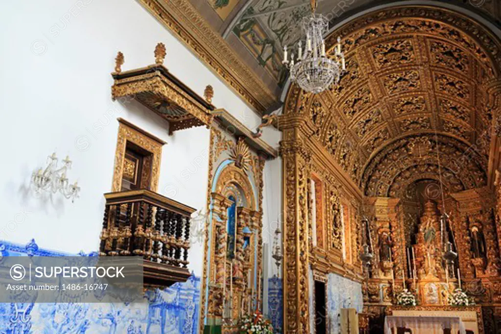 Interiors of Santo Cristo Church, Convento da Esperanca, Ponta Delgada, Sao Miguel, Azores, Portugal