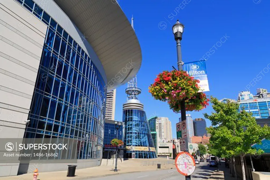 Buildings in a city, Bridgestone Arena, Broadway Street, Nashville, Tennessee, USA