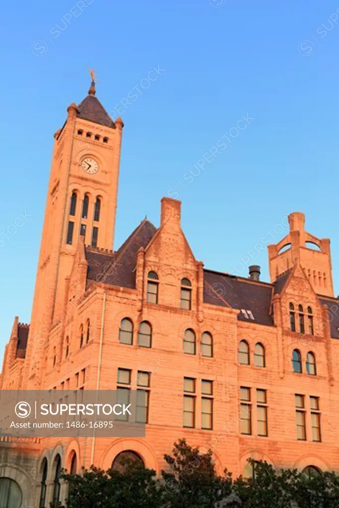Low angle view of Union Station Hotel, Nashville, Tennessee, USA