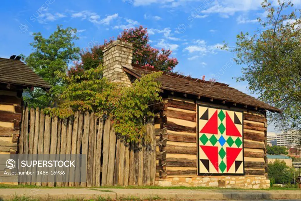 Log cabin, James White's Fort, Knoxville, Knox County, Tennessee, USA