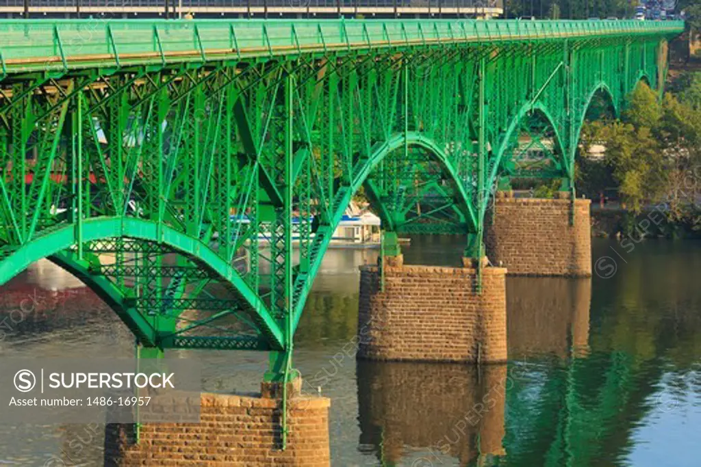 Gay Street Bridge over a river, Tennessee River, Knoxville, Knox County, Tennessee, USA