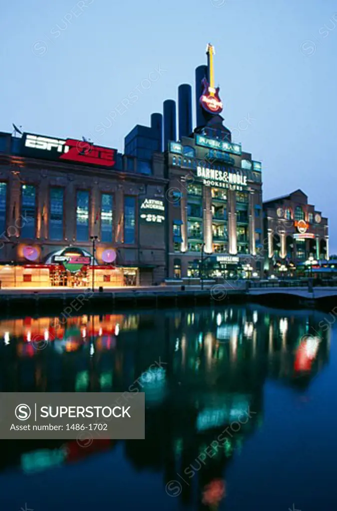 Buildings at the waterfront, Inner Harbor, Baltimore, Maryland, USA