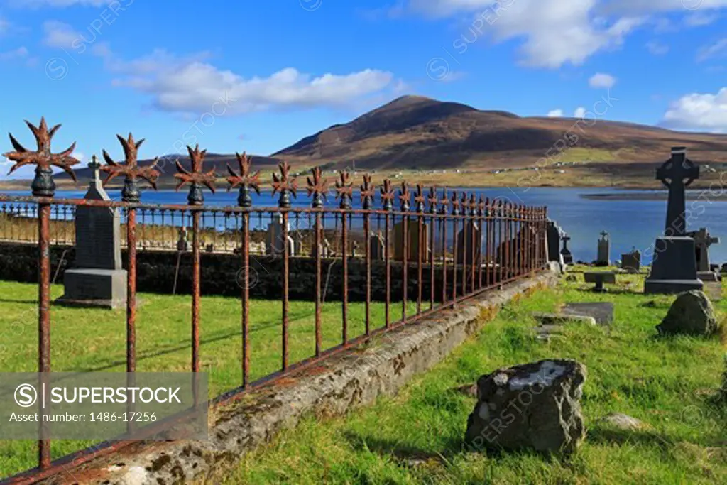 Ireland, Connaught, County Mayo, Achill island, Kildownet Cemetery