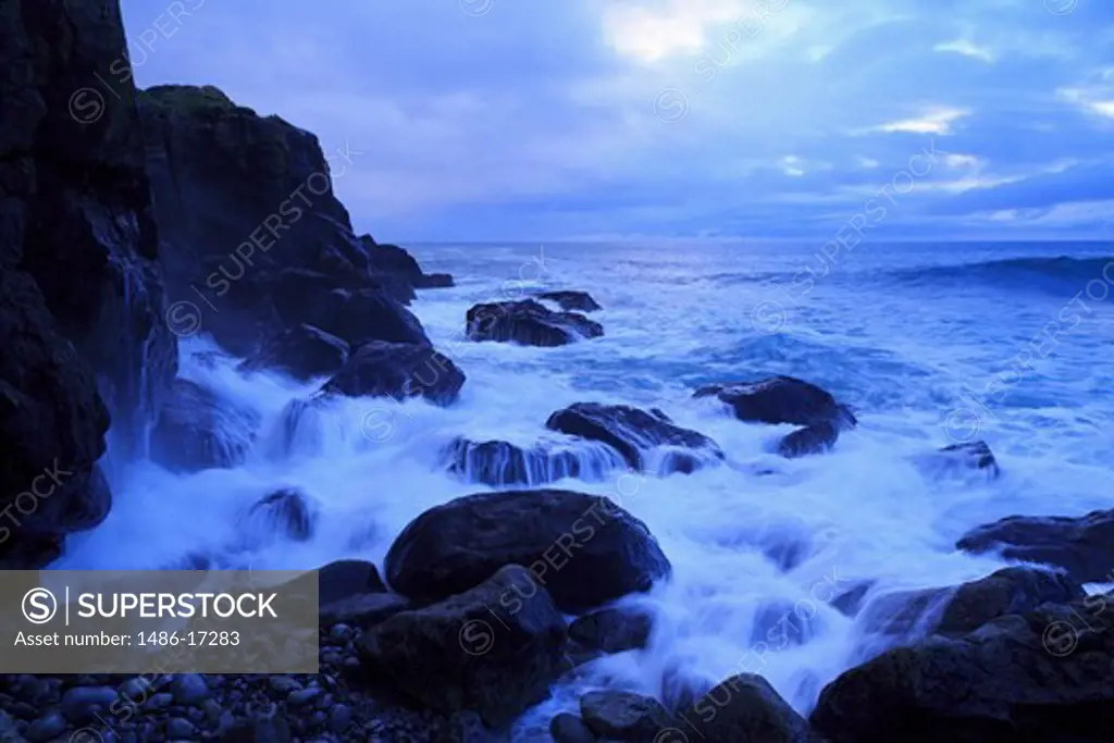 Ireland, County Clare, Munster, Burren coastline near Doolin