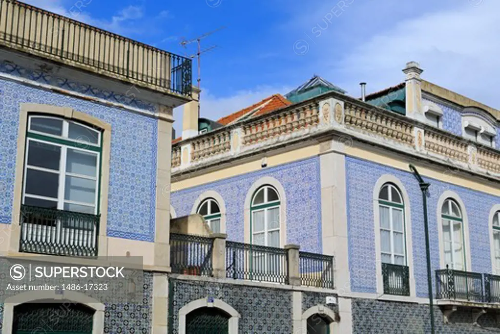 Portugal, Lisbon, Tiled wall in Alfama District