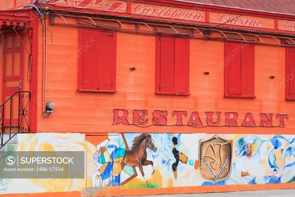 Caribbean, Antigua and Barbuda, Antigua Island, St. John's, Restaurant