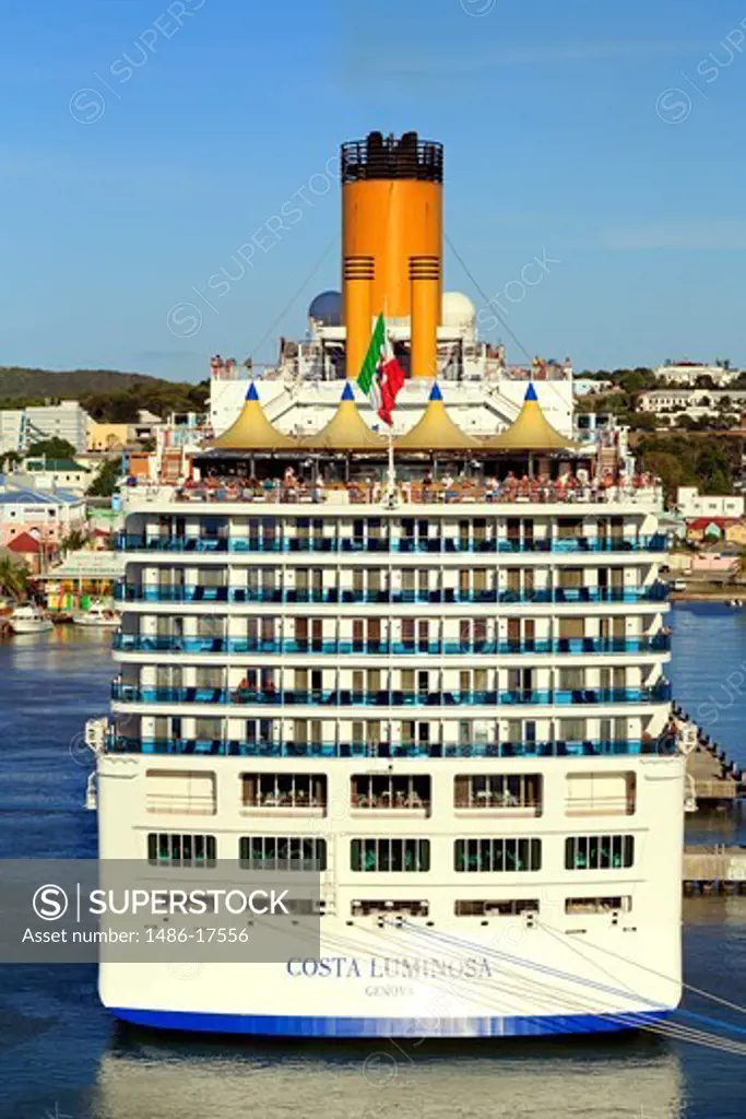 Caribbean, Antigua and Barbuda, Antigua Island, St. John's Harbour, Cruise ship