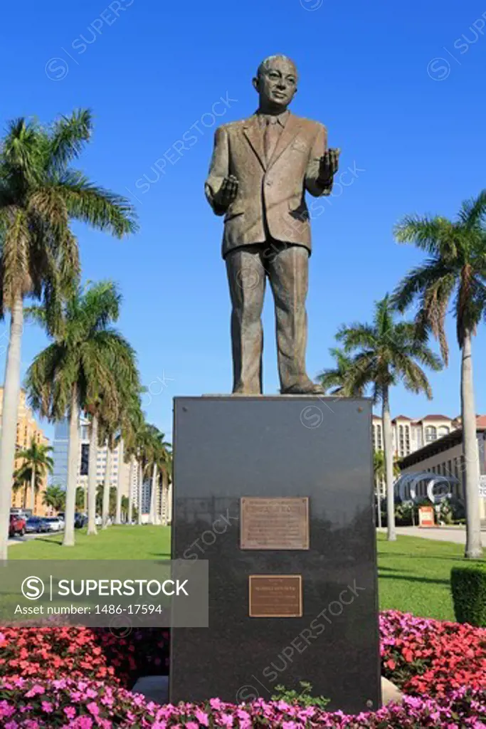 Henry J. Roles Statue on Okeechobee Road,West Palm Beach,Florida,USA,North America