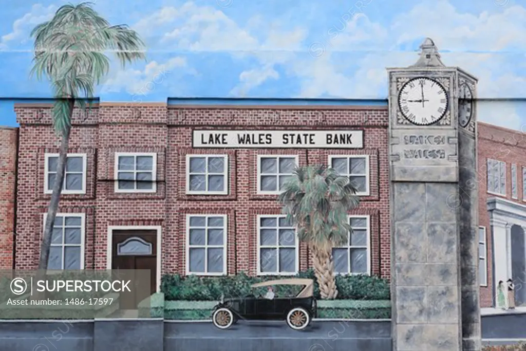 Mural in Historic Downtown,Lake Wales,Florida,United States,North America