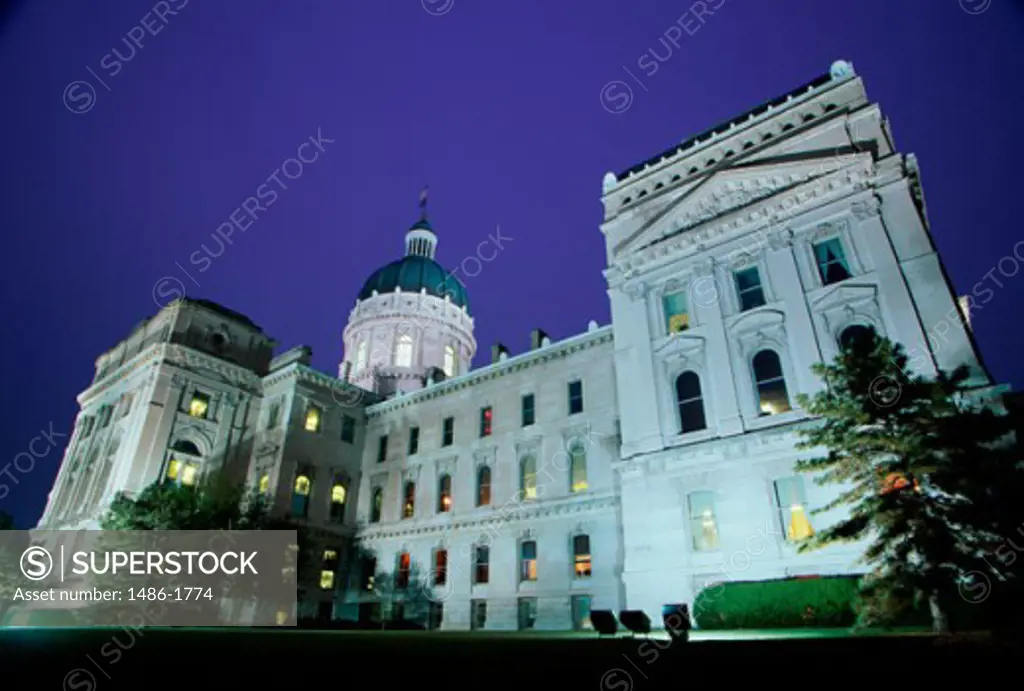 Low angle view of State Capitol, Indianapolis, Indiana, USA
