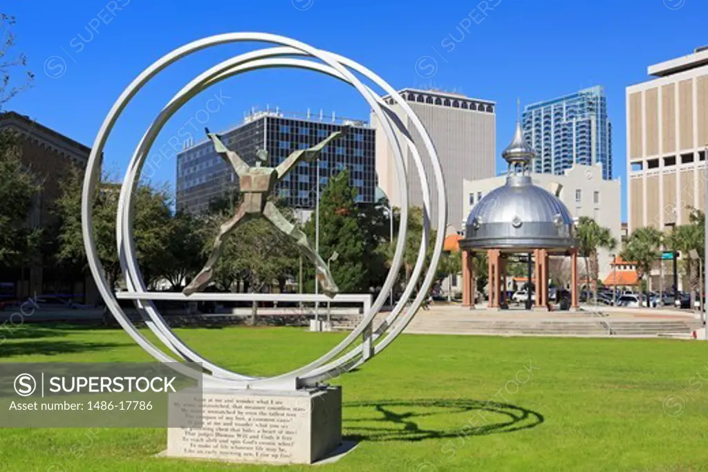 Freedom sculpture at Courthouse Square, Tampa, Florida, USA