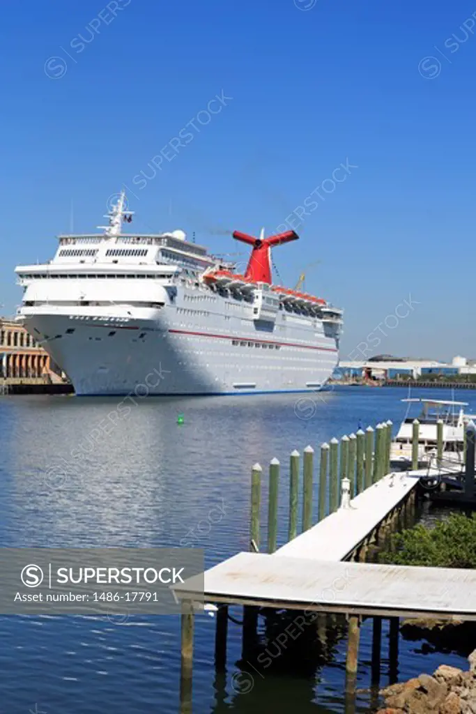 Carnival cruise ship at a port, Tampa, Florida, USA