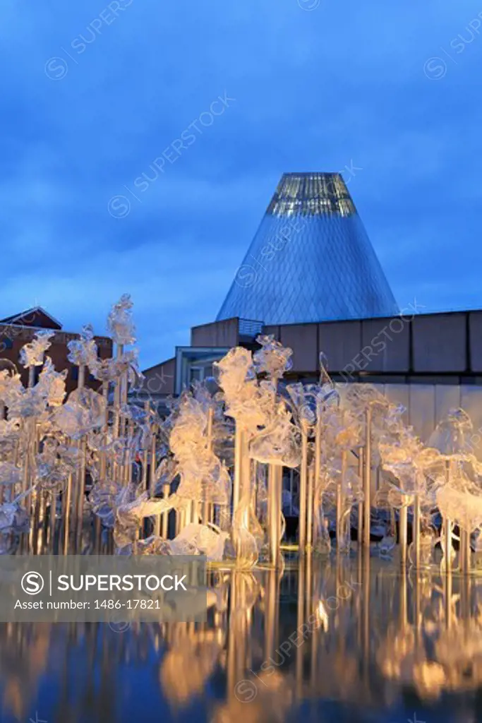 Museum of Glass at dusk, Tacoma, Washington State, USA