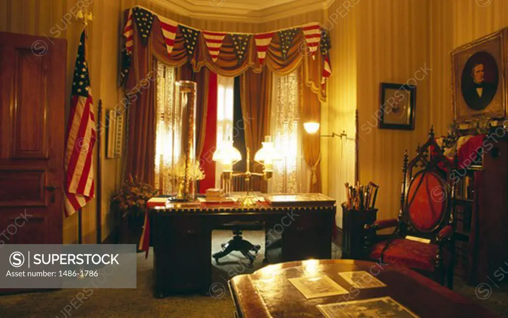 USA, Indiana, Indianapolis, President Benjamin Harrison House interior