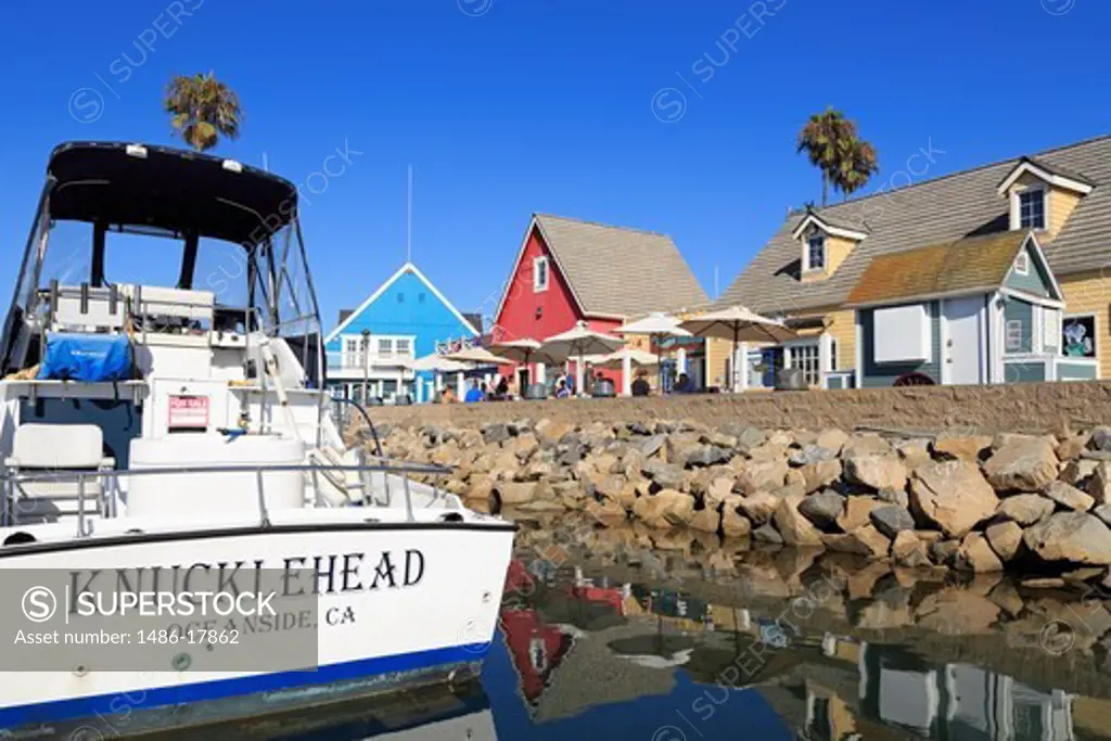 Boat at Oceanside Harbor Village, Oceanside, California, USA