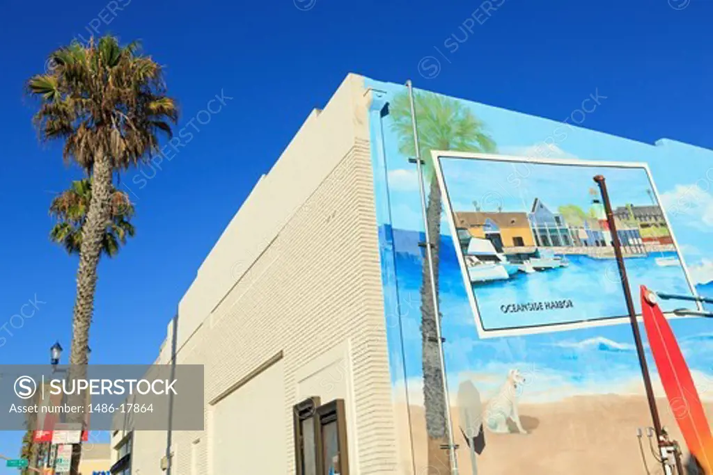 Mural by Sue Pruett in Downtown Oceanside, California, USA