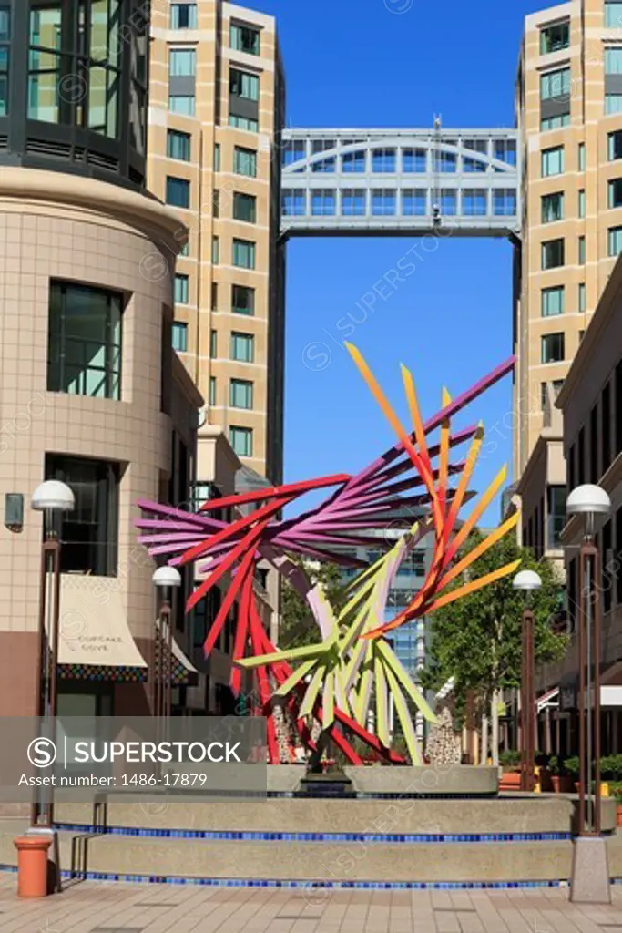 City Center Complex and sculpture by Roslyn Mazzilli, Oakland, California, USA