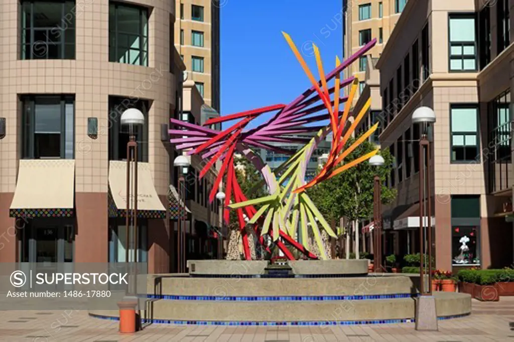 City Center Complex and sculpture by Roslyn Mazzilli, Oakland, California, USA