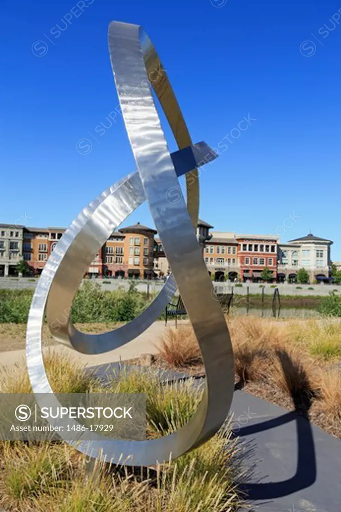 Sculpture on the riverfront, Napa, Napa County, California, USA