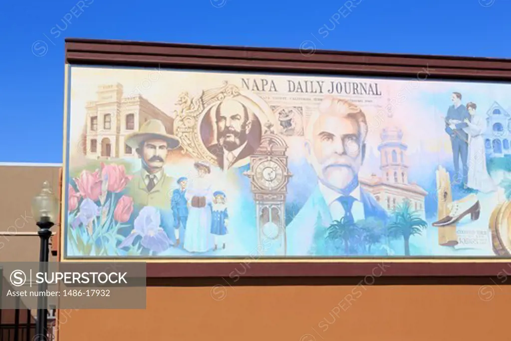 Daily Journal Mural by M. Kravjansky, Napa, Napa County, California, USA