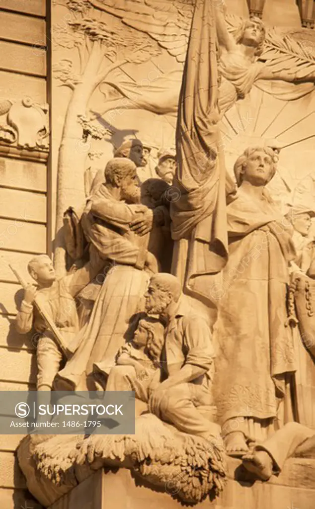 USA, Indiana, Indianapolis, Soldiers and Sailors Monument