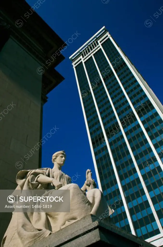 Low angle view of buildings, Indianapolis, Indiana, USA