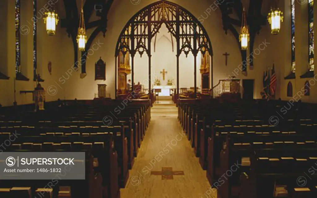 USA, Indiana, Indianapolis, Christ Church Cathedral interior