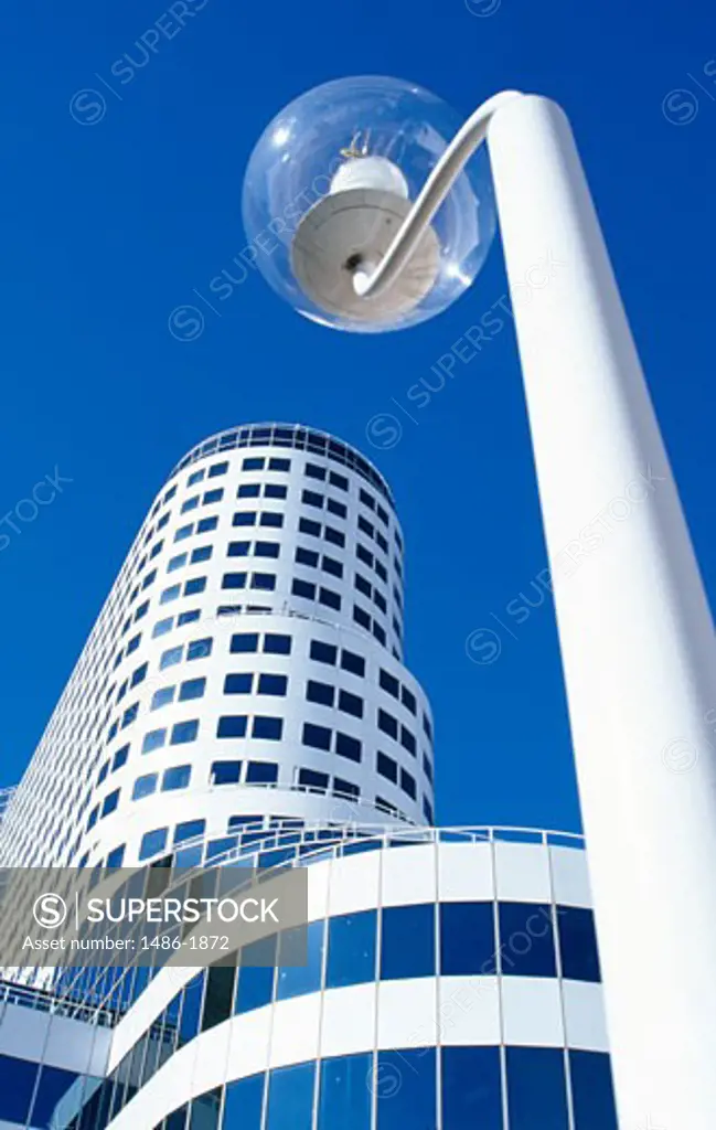 Low angle view of a skyscraper, Canada Place, Vancouver, British Columbia, Canada