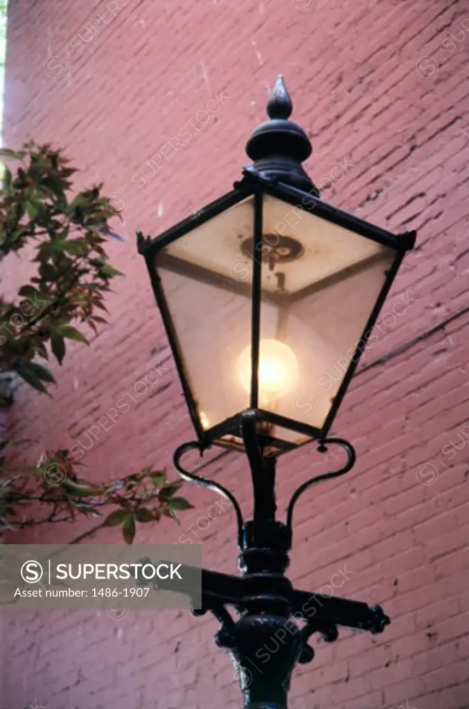 Low angle view of a lamppost, Vancouver, British Columbia, Canada