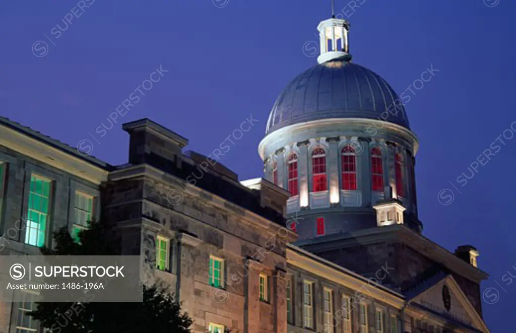 Low angle view of a market building, Bonsecours Market, Montreal, Quebec, Canada