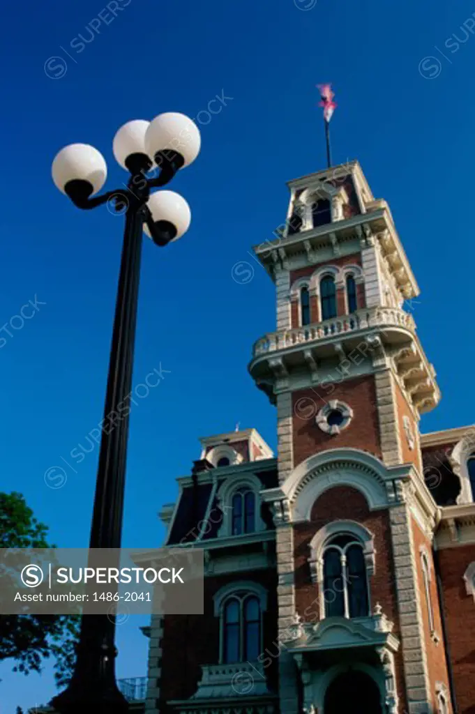 Low angle view of a government building, Iowa Governor's Mansion, Des Moines, Iowa, USA