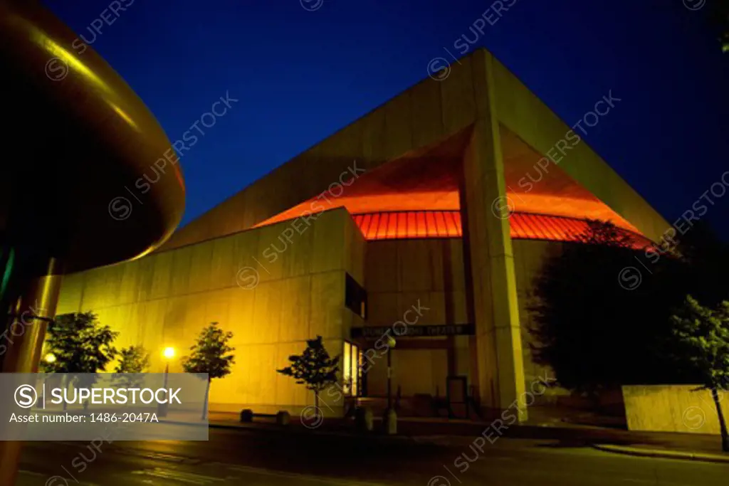 Facade of Stoner Studio Theater, Des Moines, Iowa, USA