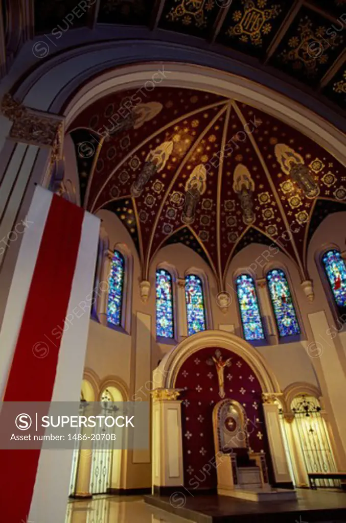 Interior of a cathedral, St. Ambrose Cathedral, Des Moines, Iowa, USA