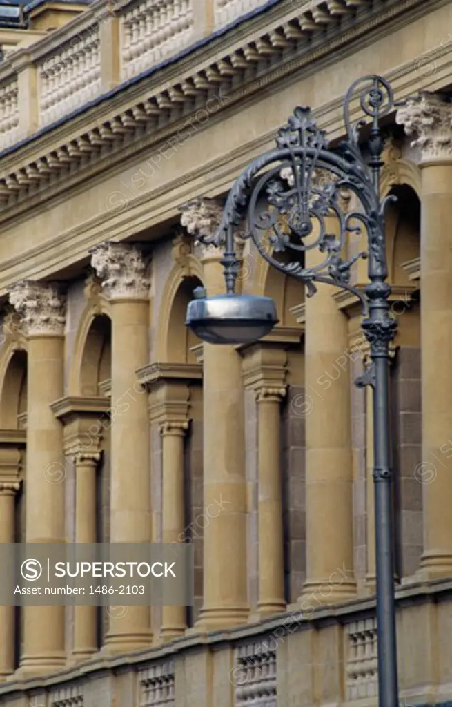 Close-up of a lamppost in front of a building, National Museum of Ireland, Dublin, Ireland