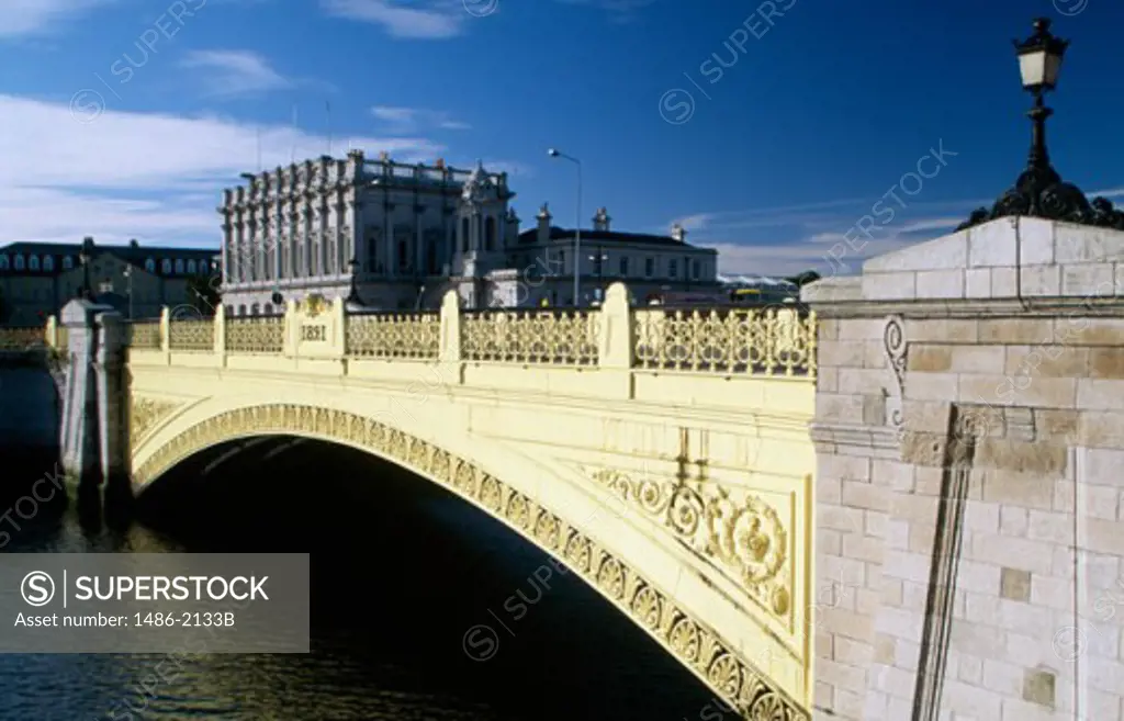 Bridge across a river, Sean Heuston Bridge, Dublin, Ireland