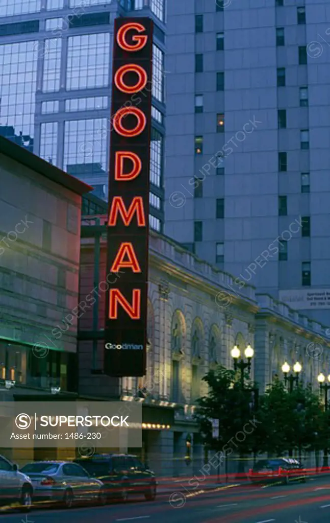 Theater in a city, Goodman Theater, Chicago, Illinois, USA