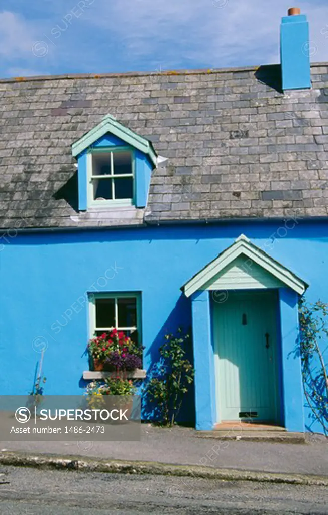 Facade of a house, Annestown, County Waterford, Ireland