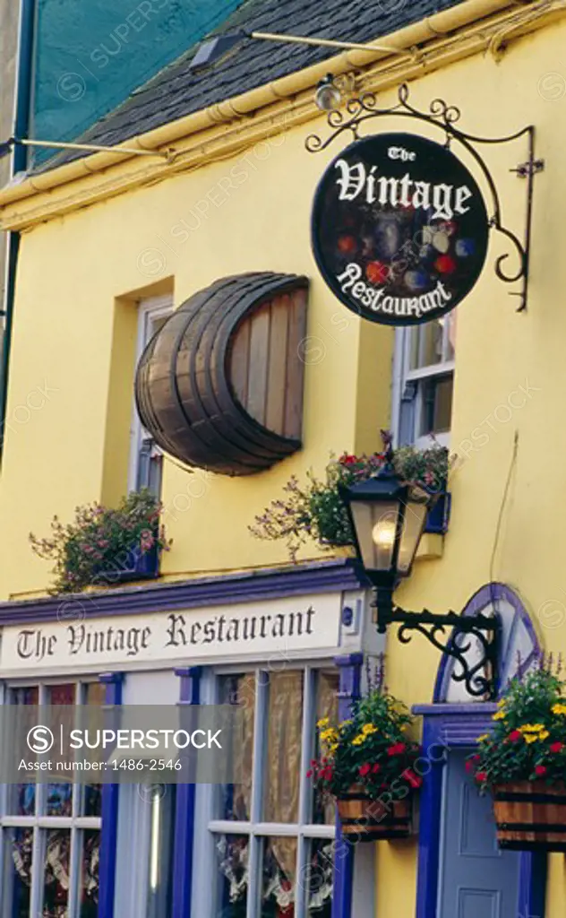 Low angle view of the sign of a restaurant, Kinsale, County Cork, Ireland