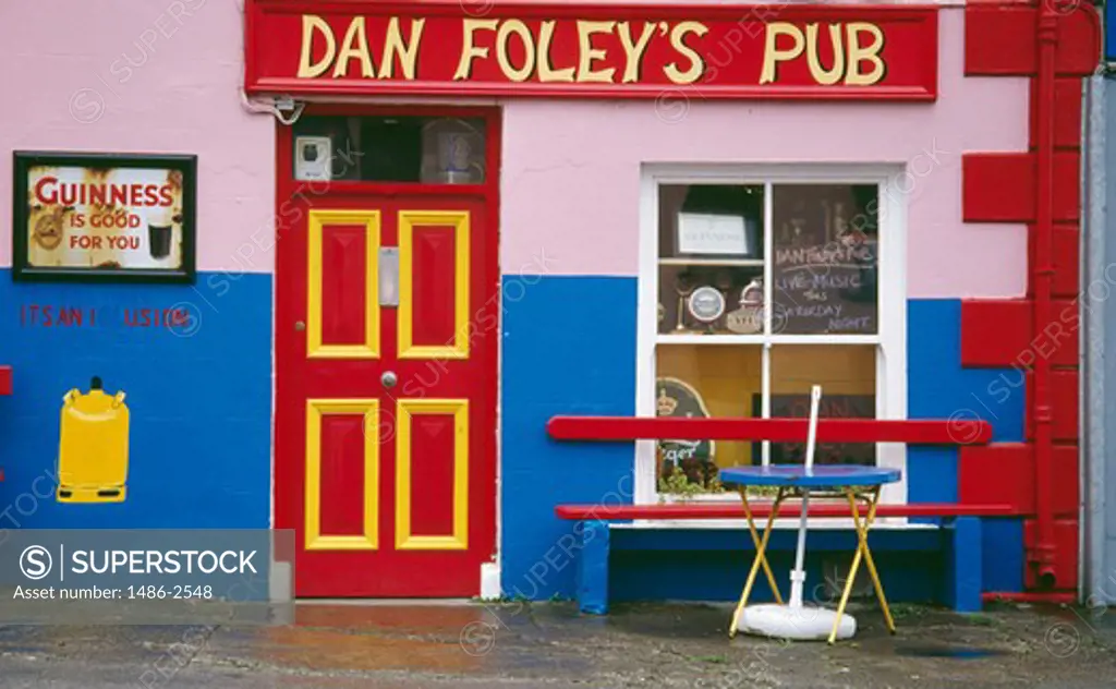 Facade of a bar, Annascaul, County Kerry, Ireland