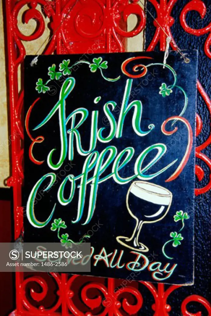 Close-up of a sign, Cork, County Cork, Ireland