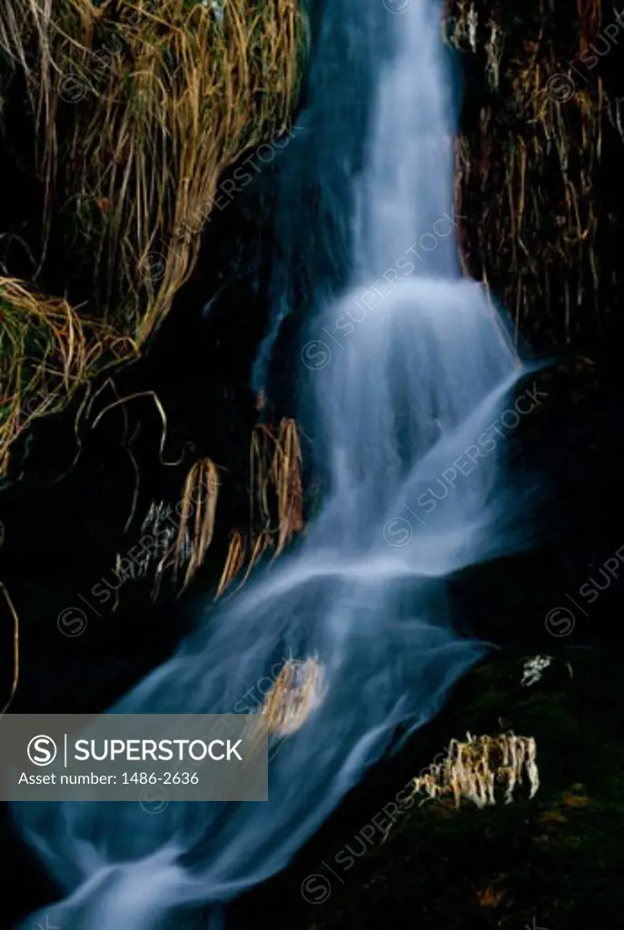 Close-up of a waterfall, Glendalough National Park, County Wicklow, Ireland
