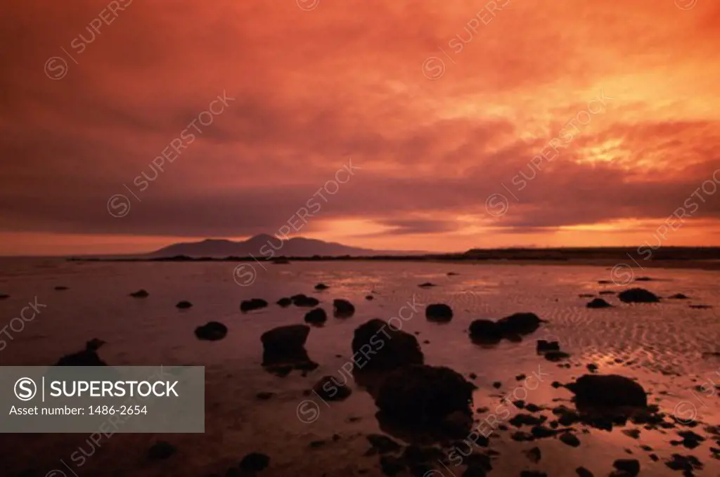 Rocks in a bay, Dundrum Bay, Mourne Mountains, Northern Ireland