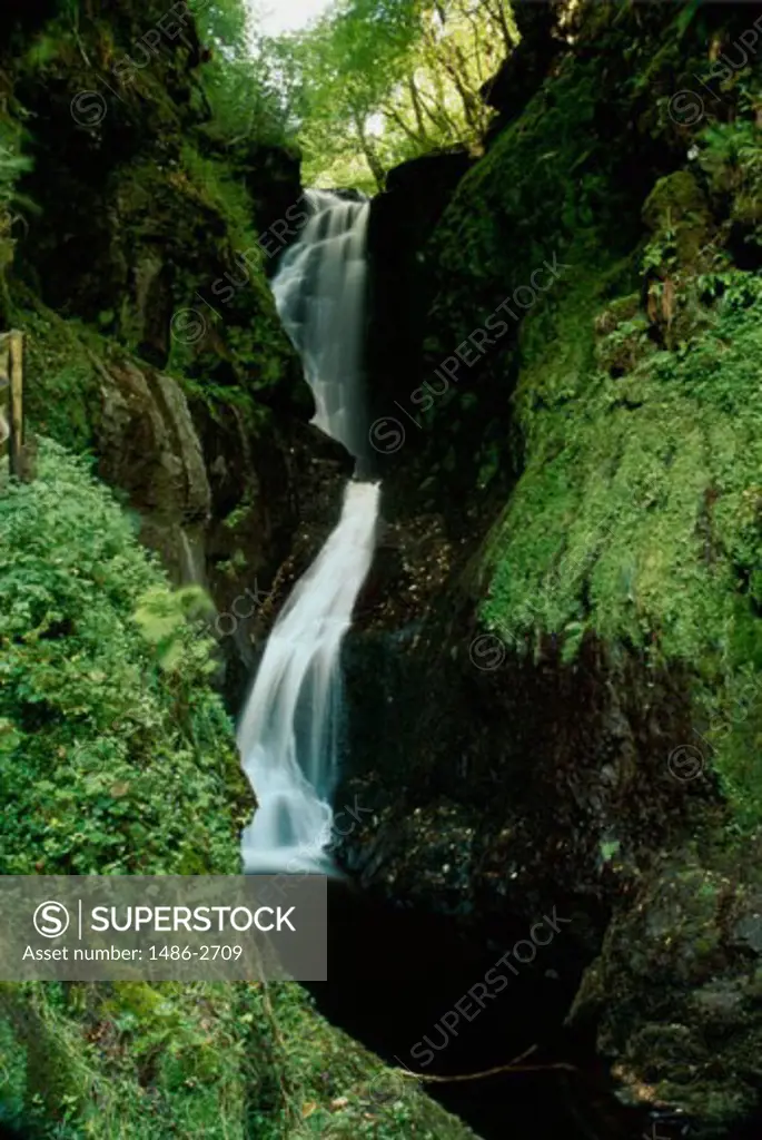 Waterfall at Glenariff Forest Park, County Antrim, Northern Ireland